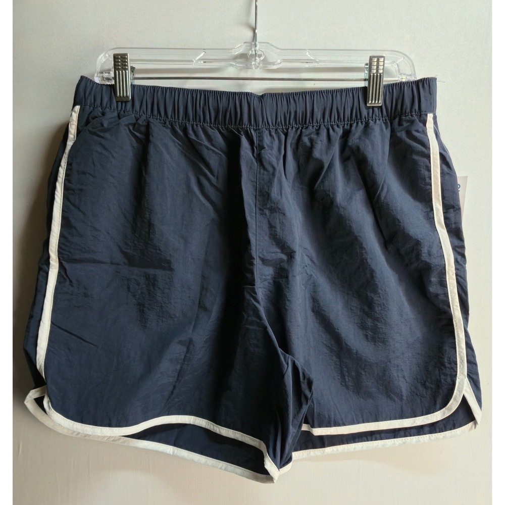 Old Navy Mens Navy Blue Athletic Shorts White Trim Elastic Waist NWT